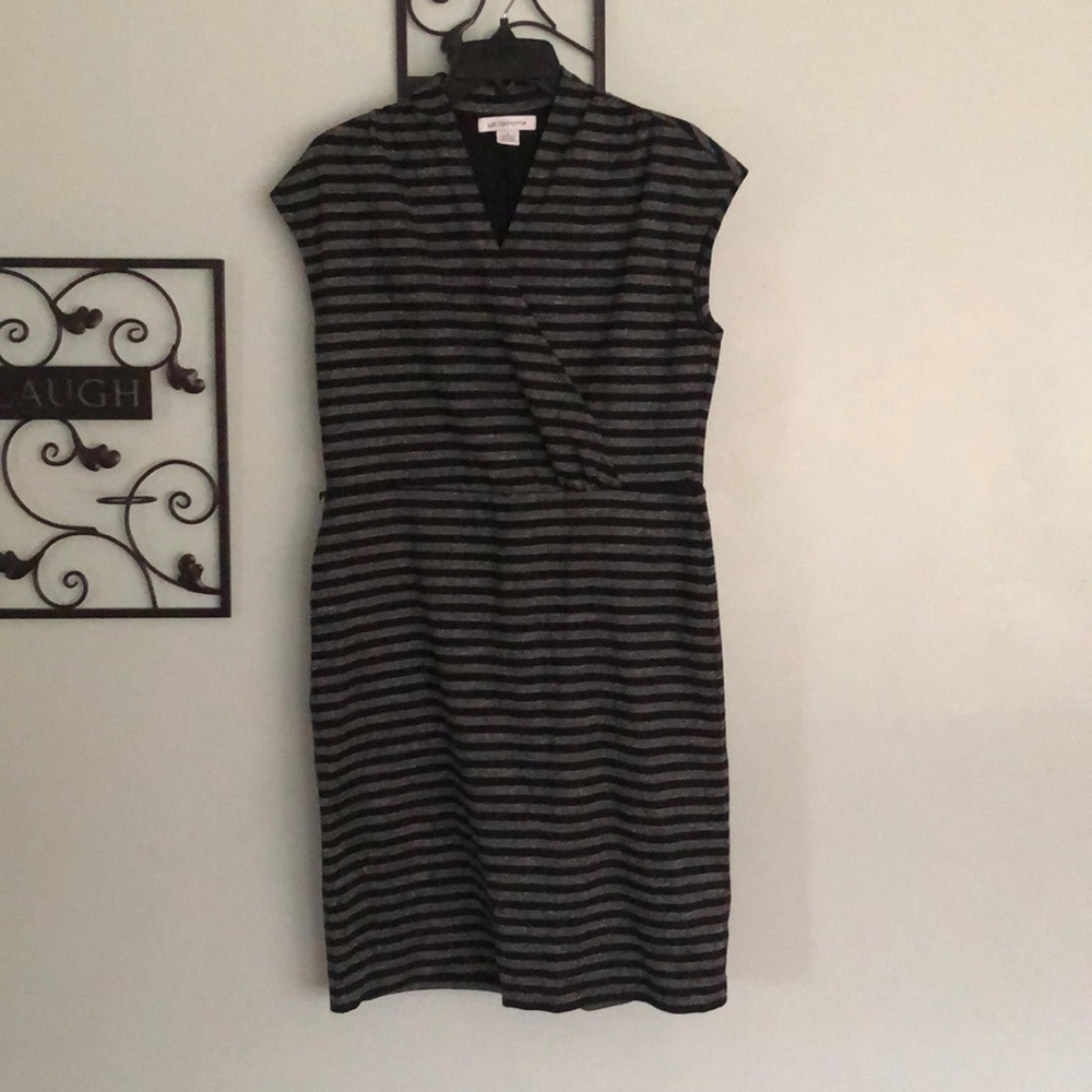 Black Stripped Evening Dress